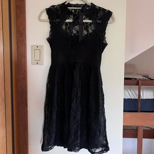 Lip Service black lace skater dress